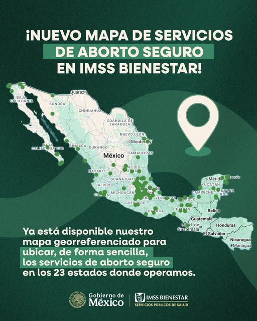 Lanzan mapa de hospitales IMSS-Bienestar para aborto seguro; hay 5 en Puebla