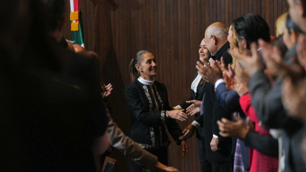 La presidenta Claudia Sheinbaum encabezando el 109 aniversario de la Constitución de 1917