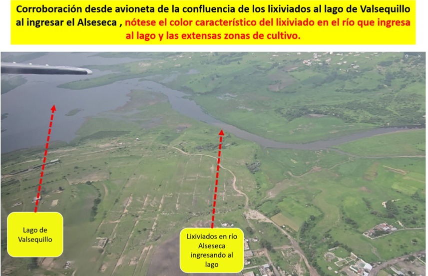 Ingreso de lixiviados a laguna de Valsequillo