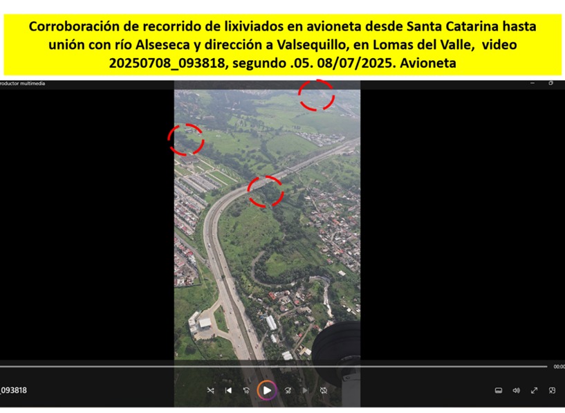 Recorrido de lixiviados