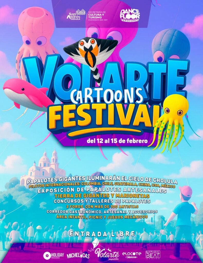 En San Andrés Cholula, “Volarte Cartoons Festival 2026” será del 12 al 15 de febrero
