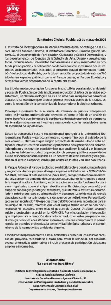 Por cablebús en Puebla, especialistas proponen reubicación y respeto de áreas verdes