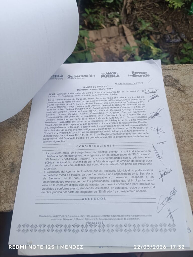 Acusan a edil de Eloxochitlán de seguir excluyendo a comunidades; Segob lo revisa