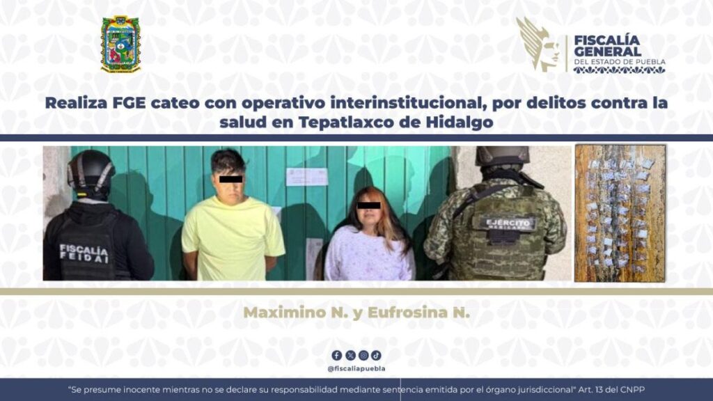 FGE catea 2 inmuebles en Tepeaca por distribución de drogas