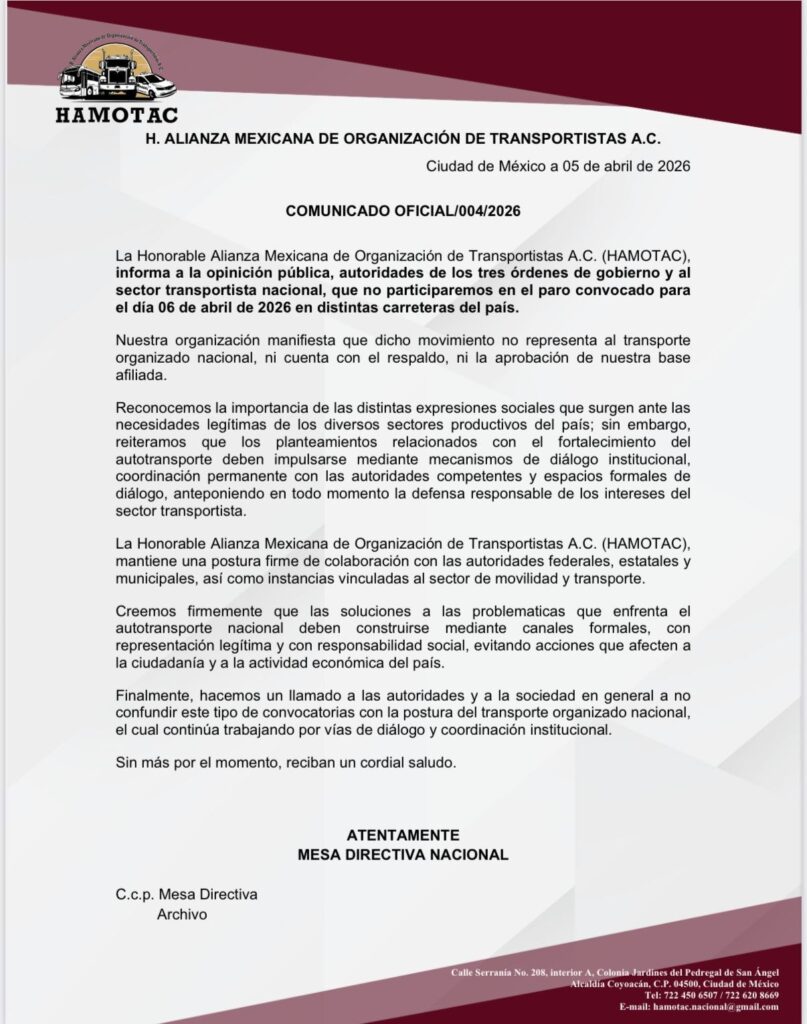 Alianzas de transportistas se deslindan de megabloqueo en carreteras; Segob llama al diálogo