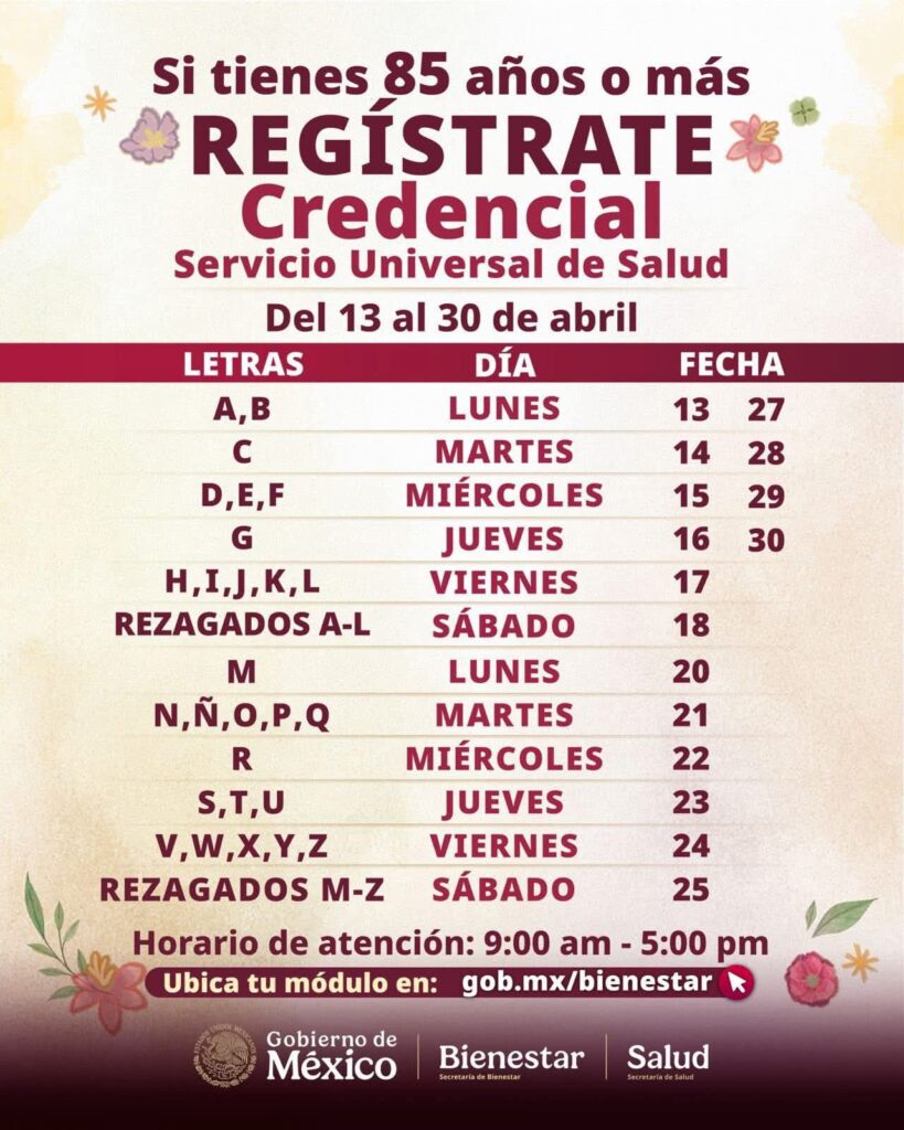 Credencialización para Servicio Universal de Salud arranca el lunes; checa fechas