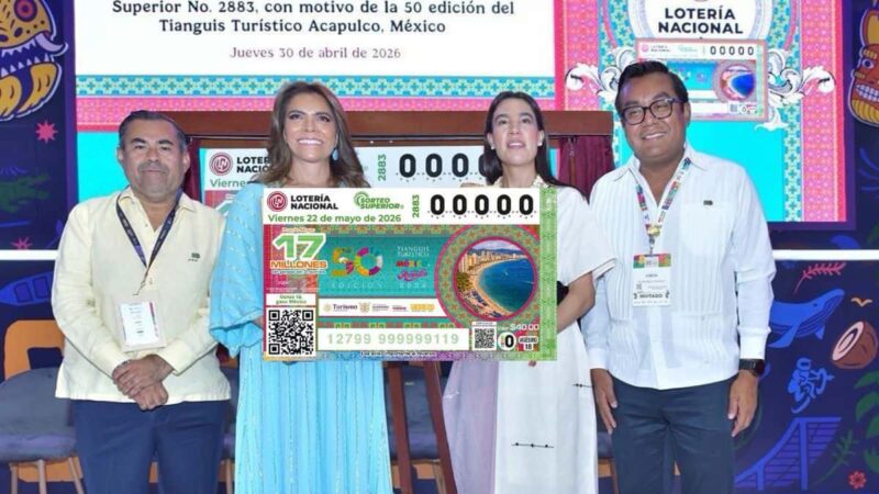 Por 50 aniversario de Tianguis Turístico, Lotería Nacional lanza billete